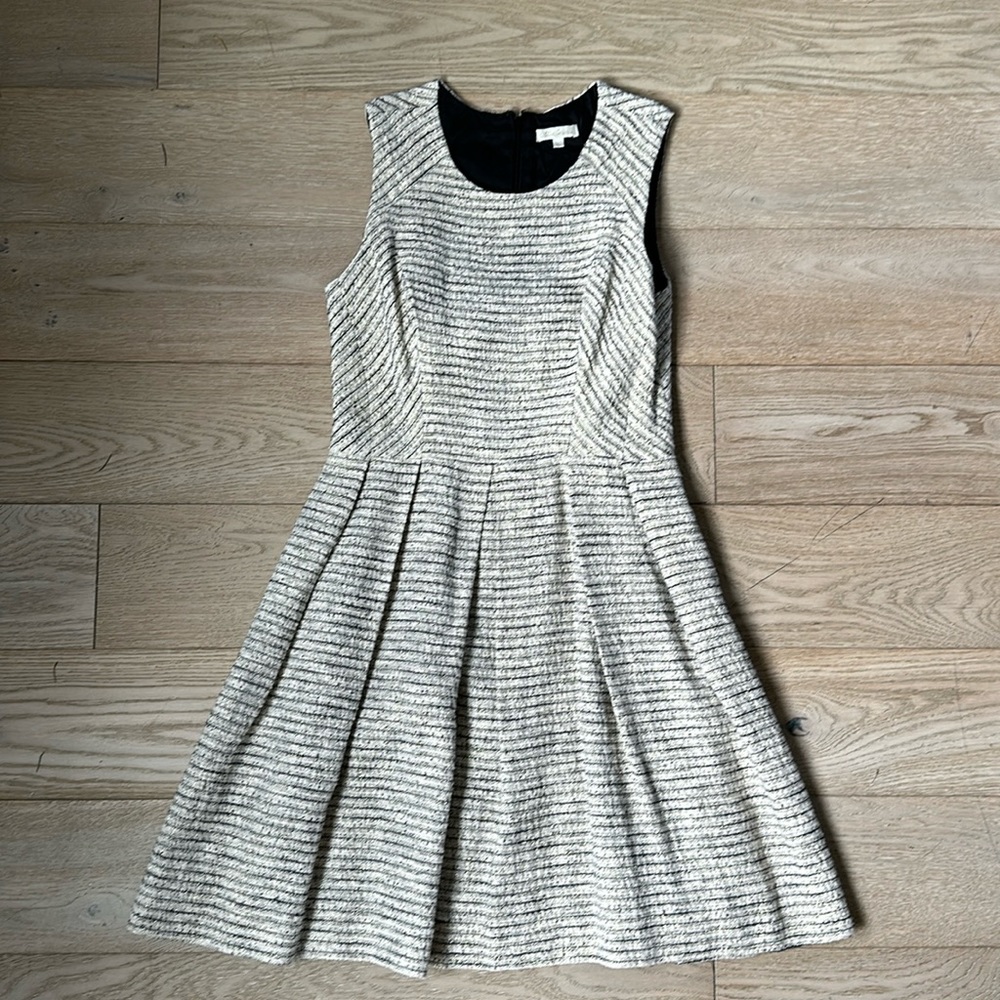 Shoshanna Cotton/linen gold flecked dress with POCKETS!!!